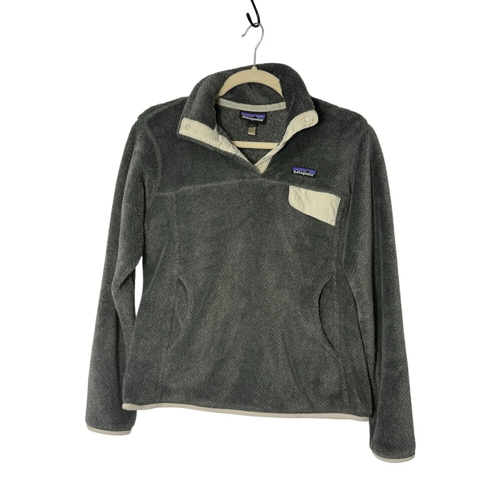 Patagonia Women’s Re-Tool Snap-T Pullover Gray Fleece Size Small Outdoors Fall